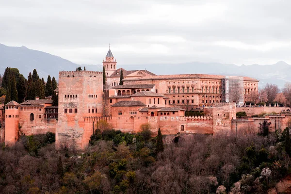 Alhambra Complesso Palazzi Fortezze Situato Granada Andalusia Spagna Uno Dei — Foto Stock