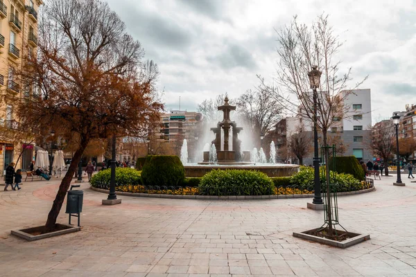 Granada Hiszpania Lutego 2022 Plaza Del Campillo Jest Głównym Placem — Zdjęcie stockowe