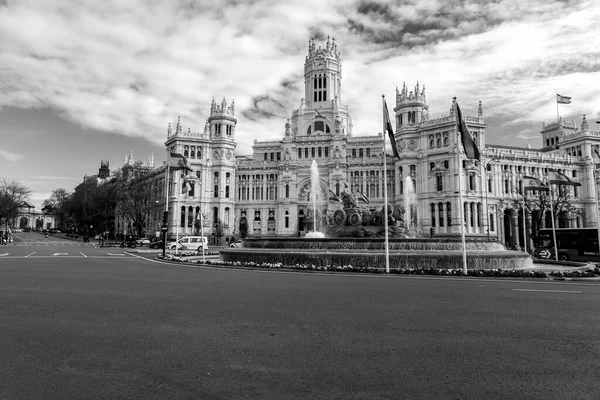 Μαδρίτη Ισπανία Φεβρουάριος 2022 Cibeles Palace Επίσημα Γνωστό Palacio Comunicaciones — Φωτογραφία Αρχείου