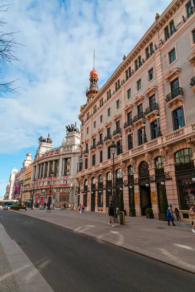 Madryt Hiszpania Feb 2022 Four Seasons Hotel Przy Plaza Canalejas — Zdjęcie stockowe