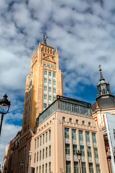 stock image Madrid, Spain - FEB 19, 2022: Art deco architecture in central Madrid, the capital of Spain.