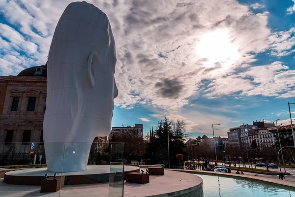Madrid Spanien Februar 2022 Moderne Skulptur Julia Von Jaume Plensa — Stockfoto