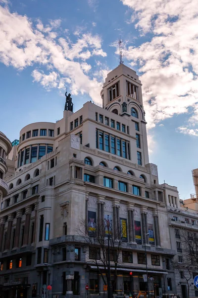 Madrid España Feb 2022 Arquitectura Art Deco Centro Madrid Capital —  Fotos de Stock