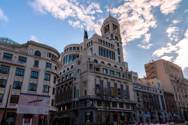 Madrid Spain Feb 2022 Art Deco Architecture Central Madrid Capital — Stock Photo, Image