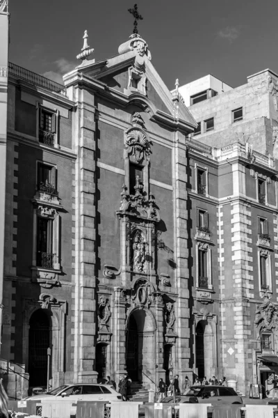 Madryt Hiszpania Feb 2022 Fasada Kościoła San Jose Przy Ulicy — Zdjęcie stockowe
