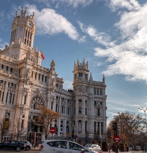 Madrid Španělsko Února 2022 Cibeles Palace Formálně Známý Jako Palacio — Stock fotografie