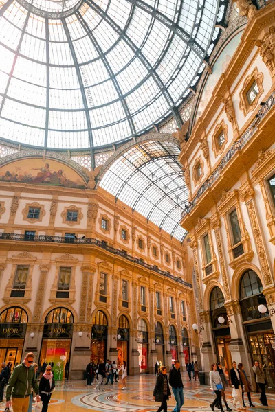 Milan Italy March 2022 Galleria Vittorio Emanuele Italy Oldest Active — Stock Photo, Image