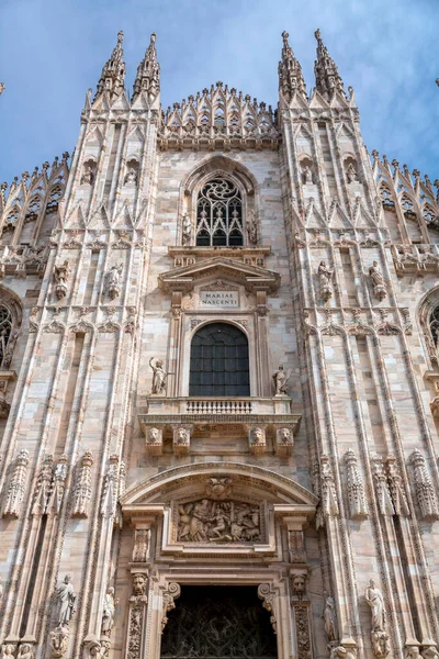 Mediolan Włochy Marca 2022 Katedra Mediolanie Lub Katedra Metropolitalna Bazylika — Zdjęcie stockowe