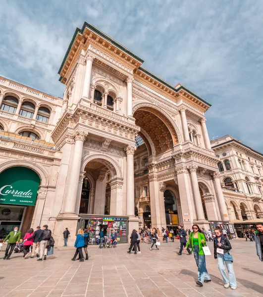 Milaan Italië Maart 2022 Galleria Vittorio Emanuele Oudste Actieve Winkelgalerij — Stockfoto