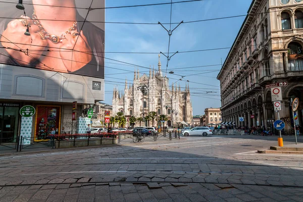 Milaan Italië Maart 2022 Kathedraal Van Milaan Metropolitane Kathedraal Basiliek — Stockfoto