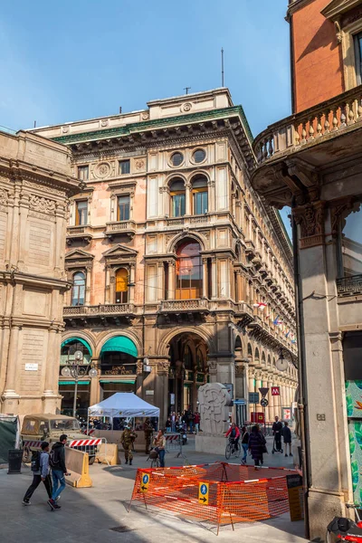 Milan Italy March 2022 Piazza Mercanti Central City Square Milan — 图库照片
