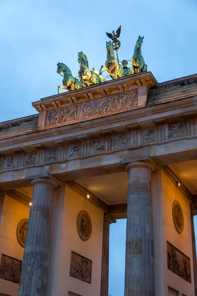 Slavná Památka Braniborské Brány Nebo Braniborské Brány Berlíně Německém Hlavním — Stock fotografie