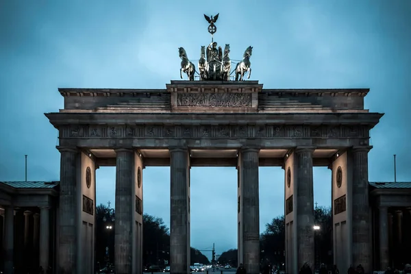 Berlin Germany December 2021 Famous Landmark Brandenburg Gate Brandenburger Tor — Stock Photo, Image