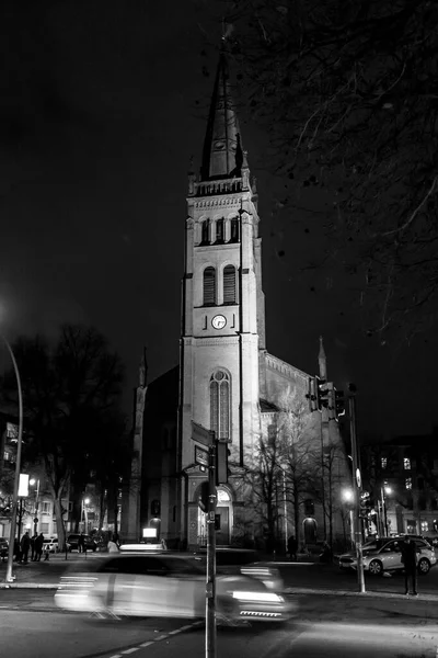 Berlijn Duitsland Dec 2021 Buitenkant Van Twaalf Apostelen Evangelische Kerk — Stockfoto