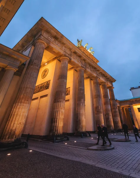 Βερολίνο Γερμανία Δεκεμβρίου 2021 Διάσημο Ορόσημο Της Πύλης Του Βρανδεμβούργου — Φωτογραφία Αρχείου