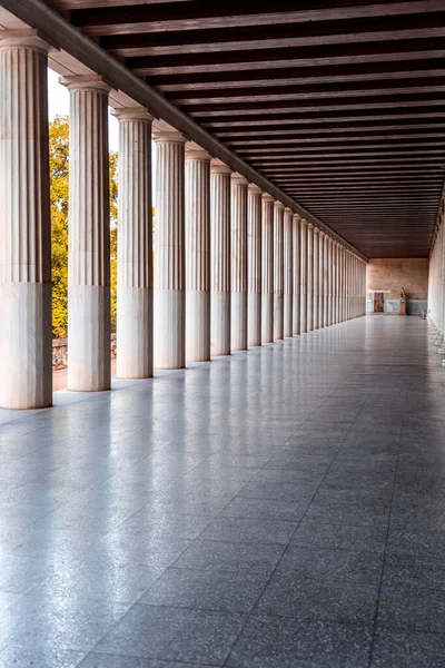 Die Stoa Von Attalos Ist Ein Überdachter Säulengang Der Agora — Stockfoto