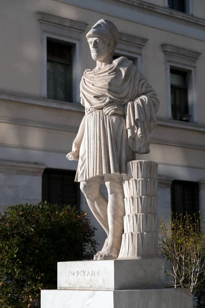 アテネ ギリシャ 11月2021 アテネのペリクレスの大理石像 ペリクレス ペリクレス アテネ黄金時代のギリシャの政治家 — ストック写真