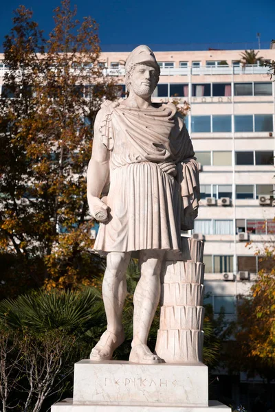 Αθήνα Ελλάδα Νοεμβρίου 2021 Μαρμάρινο Άγαλμα Του Περικλή Στην Αθήνα — Φωτογραφία Αρχείου
