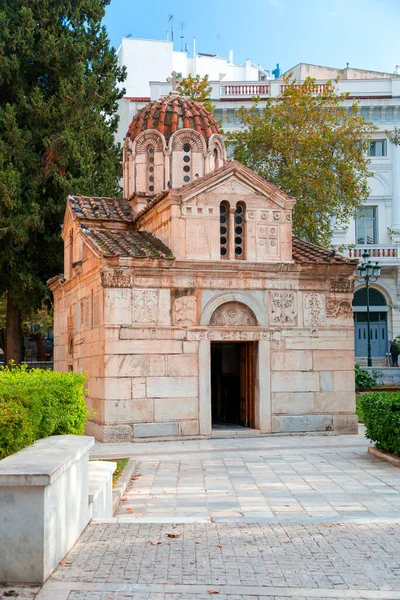 Atene Grecia Nov 2021 Cappella Agios Eleftherios Nel Distretto Plaka — Foto Stock