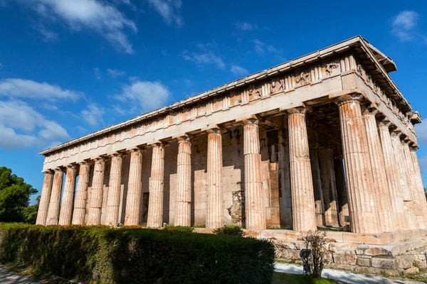 赫菲斯托斯神庙 Temple Hephaestus或Hephaisteion 是一座保存完好的希腊神庙 献给希腊雅典的赫菲斯托斯 — 图库照片