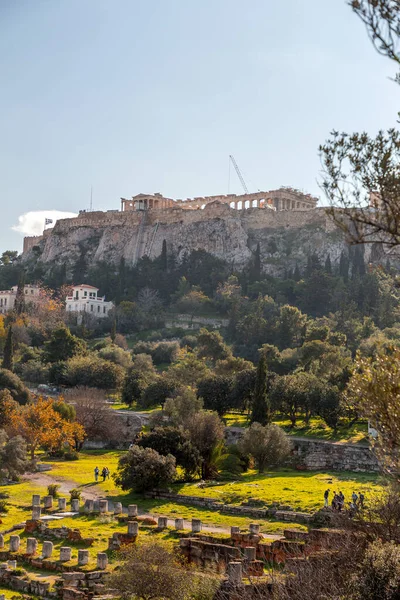 Atenas Grecia Nov 2021 Partenón Antiguo Templo Acrópolis Ateniense Que —  Fotos de Stock