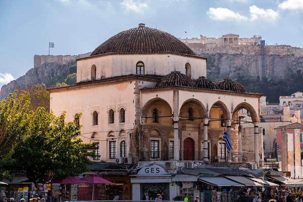 アテネ ギリシャ 11月2021 モナスティラキはアテネの旧市街にあるフリーマーケット地区で アテネの主要なショッピング地区の1つです — ストック写真