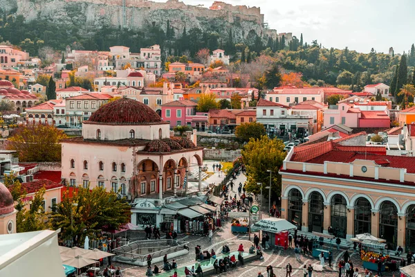 Athens Greece Nov 2021 Monastiraki Flea Market Neighborhood Old Town — Stock Photo, Image
