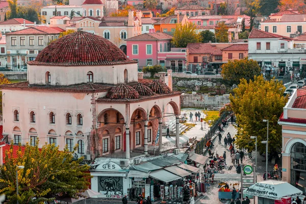 Athens Greece Nov 2021 Monastiraki Flea Market Neighborhood Old Town — Stock Photo, Image