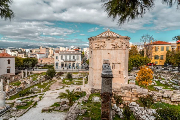 アテネ ギリシャ 11月2021 ローマのアゴラはアクロポリスの北とアテネの古代アゴラの東に位置しています — ストック写真
