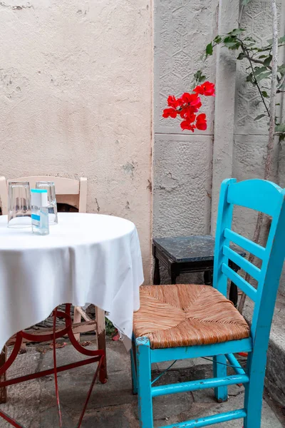 Kávéházak Éttermek Plaka Kerület Festői Utcáin Athénban Görög Fővárosban — Stock Fotó