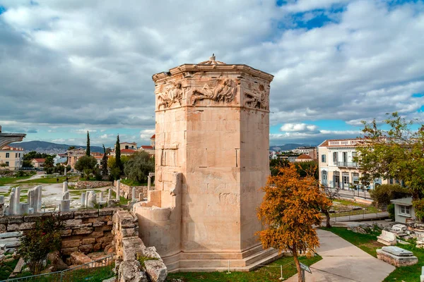 Wieża Wiatrów Rzymskiej Agorze Aten Grecja — Zdjęcie stockowe