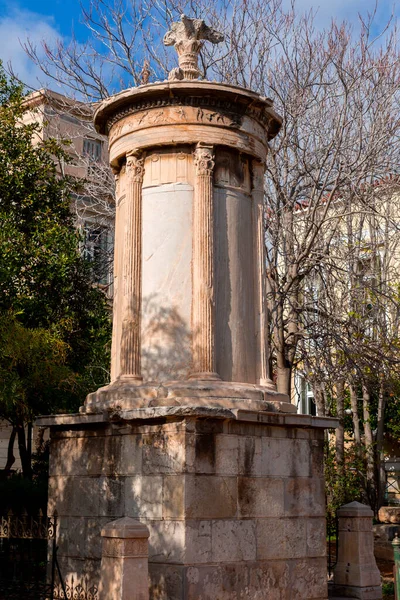 Monumento Corágico Lysicrates Conocido Como Primer Uso Orden Corintia Exterior —  Fotos de Stock
