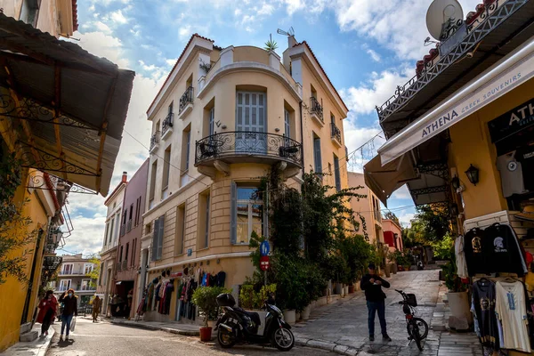 Athènes Grèce Nov 2021 Bâtiments Typiques Dans Les Rues Quartier — Photo