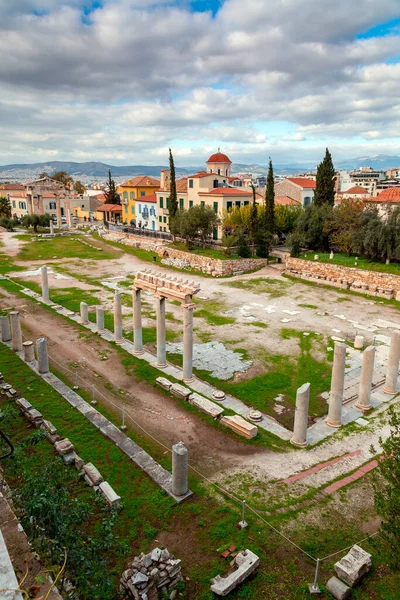 Ateny Grecja Lis 2021 Agora Rzymska Znajduje Się Północ Akropolu — Zdjęcie stockowe