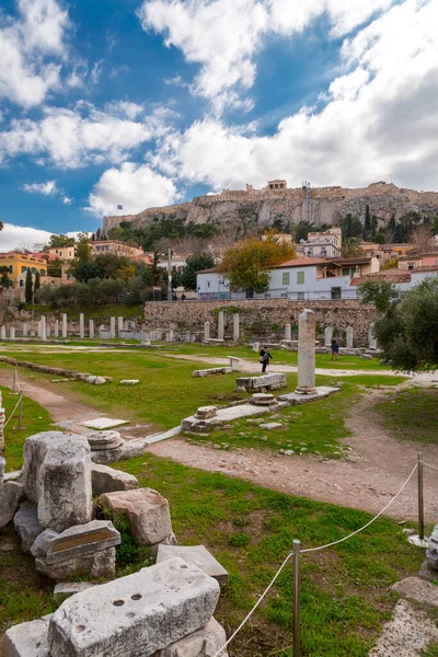 Aten Grekland Nov 2021 Den Romerska Agoran Ligger Norr Akropolis — Stockfoto