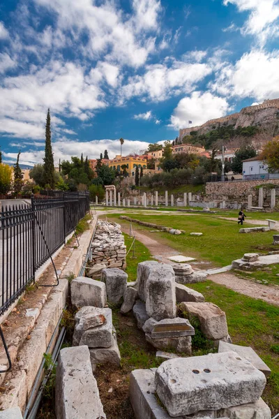 2021年11月25日 希腊雅典 罗马阿戈拉座落在雅典卫城北部和古代阿戈拉以东 — 图库照片