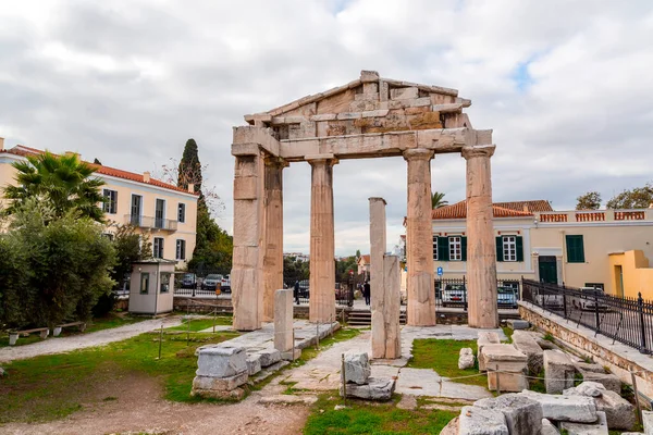 Atina Yunanistan Kasım 2021 Roma Agorası Akropolis Kuzeyinde Atina Antik — Stok fotoğraf