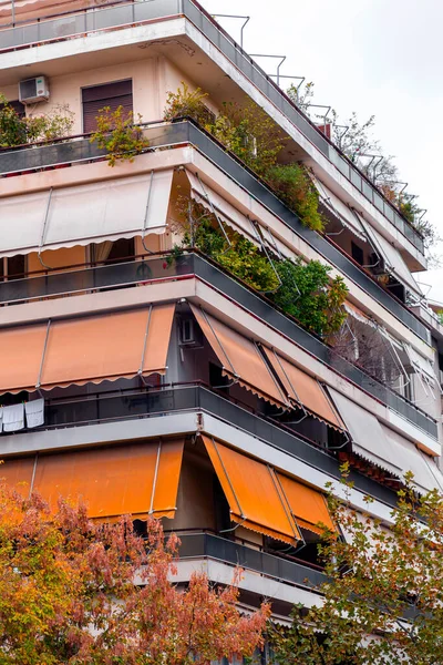 stock image Athens, Greece - 25 Nov 2021: Modern buildings in the streets of Athens, the Greek capital.