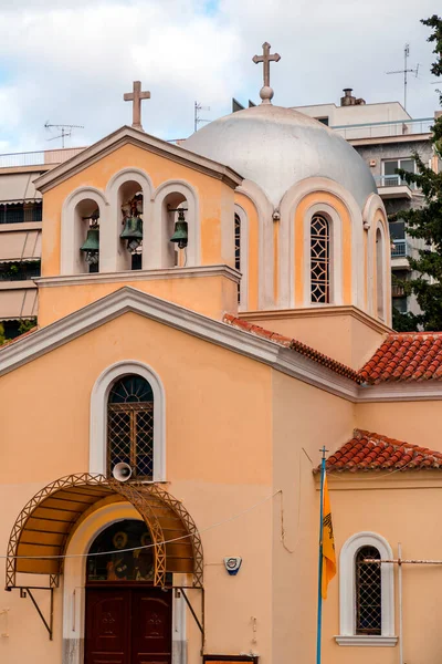Atenas Grécia Novembro 2021 Igreja Ortodoxa Grega Centro Atenas Capital — Fotografia de Stock