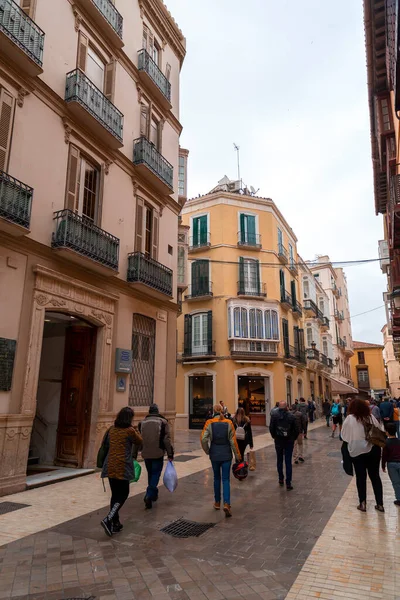 Malaga Spanje Feb 2022 Street View Generieke Architectuur Malaga Andalusië — Stockfoto