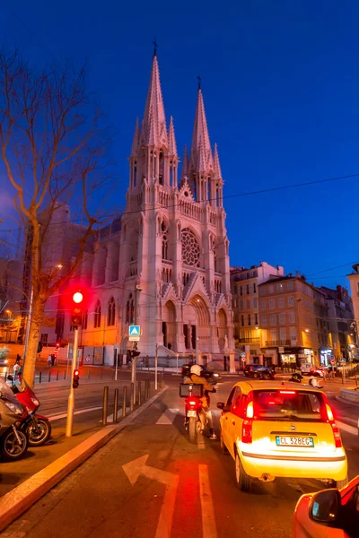 Marsylia Francja Stycznia 2022 Eglise Saint Vincent Paul Les Reformes — Zdjęcie stockowe