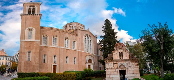Athènes Grèce Nov 2021 Cathédrale Métropolitaine Annonciation Connue Sous Nom — Photo