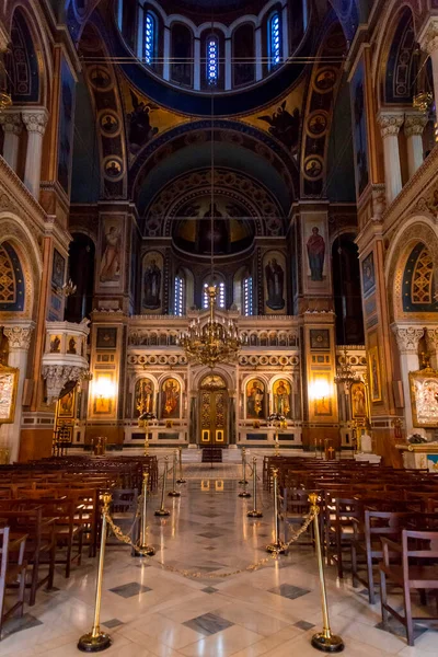 Афины Греция Ноя 2021 Благовещенский Кафедральный Собор Известный Митрополия Является — стоковое фото