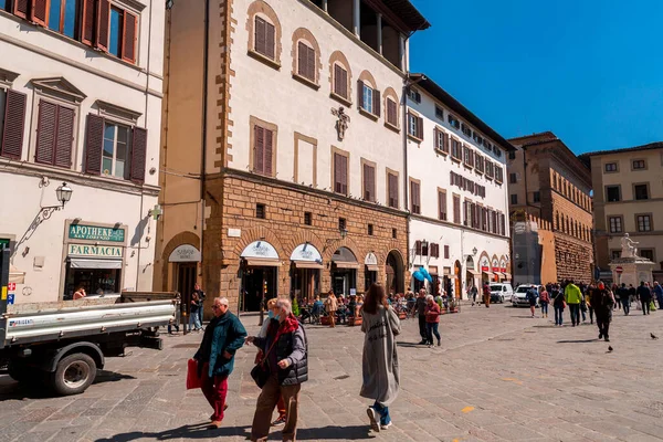 Florence Italy April 2022 Piazza San Lorenzo Central Square Hosts — Fotografia de Stock