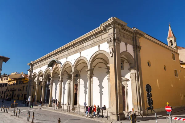Florencia Italia Abril 2022 Plaza Santissima Anunziata Alberga Basílica Annunziata — Foto de Stock