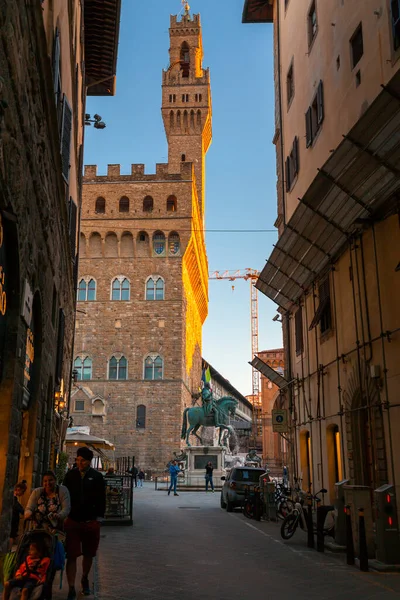 Florence Italy April 2022 Palazzio Vecchio Old Palace Signoria Square — 스톡 사진