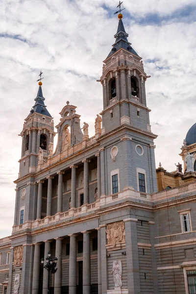 stock image Santa Maria la Real de La Almudena Cathedral is a Catholic church and the seat of the Roman Catholic Archdiocese of Madrid.