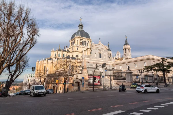 Madrid Spanje Feb 2022 Santa Maria Real Almudena Kathedraal Een — Stockfoto