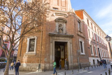 Madrid, Spain - FEB 16, 2022: San Antonio de los Alemanes is a Baroque, Roman Catholic church in Madrid, Spain. clipart