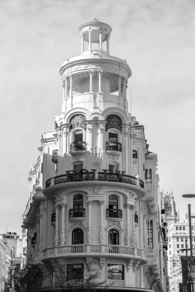 Madrid Spanje Feb 2022 Art Deco Architectuur Het Centrum Van — Stockfoto